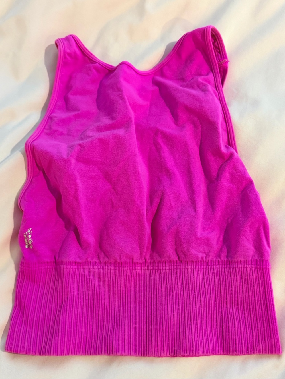 Free People Movement Hot Pink Seamless Athletic Crop Tank
